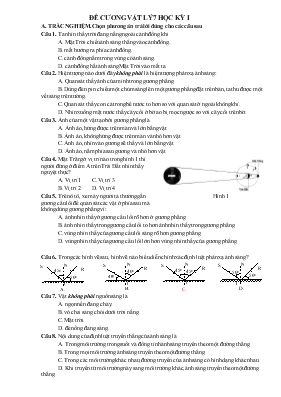 Đề cương vật lý 7 học kỳ I